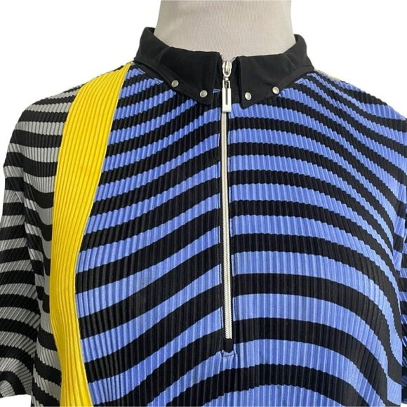 Jamie Sadock Size XL Short Sleeve Golf Shirt Colorful 3/4 Zip - Picture 2 of 9